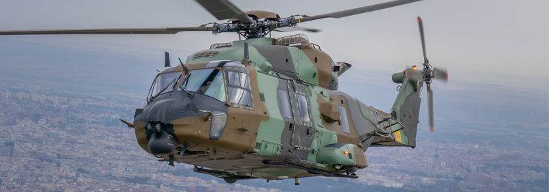 Indra dotará 23 helicópteros NH90 españoles con la máxima capacidad de supervivencia por 111 millones de euros
